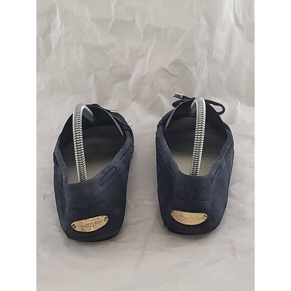 Michael Kors Moccasins Women Sz 7.5M Blue Suede Leather Casual Designer Workwear - Picture 4 of 7